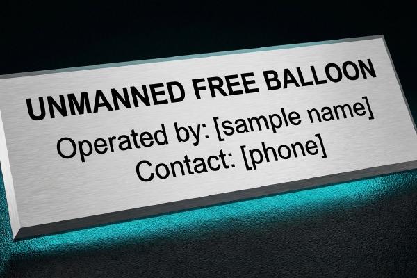 Laser Engraved Payload Marking Plate